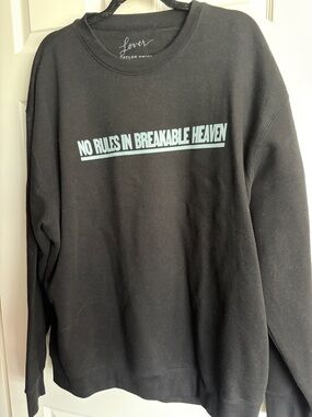 Taylor Swift 'No Rules in Breakable Heaven' Black Graphic Sweatshirt